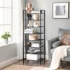 Songmics 8-lags Slim Shoe Rack, skoopbevaringsarrangør Stand, 16-24 par sko, rumbesparende med stor kapacitet, lodret metal sko hyldeopbevaring, 44,6 x 30,5 x 128,5 cm, sort LMR028B01 - Billede 3
