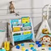 Songmics Kids 'Bogreol, Book Storage Shelf Organizer, med Anti-Tip Kit, til børneværelse, legerum, dagpleje, skole, 62,5 x 28 x 60 cm, rumbesparende design, White GKR72WT - Billede 2