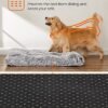 Hundeseng, Hundepude, Fluffy Hundemåtte, Lang Plys, 122 X 74 Cm, Blød Polstring, Maskinvaskbar, Hundekurv, Multifunktionel, Bærbar, Lysegrå - Billede 5