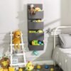 Songmics Over-dør-opbevaring med 4 lommer, væghøjtningsopbevaringsarrangør, praktisk og rummelig, til børns værelses kontor soveværelse, 33,5 x 12 x 100 cm, grå RDH04G - Billede 3
