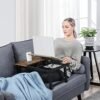 Songmics Laptop Desk til seng eller sofa med justerbar vippetop, morgenmad, der serverer bakke med højdejusterbare foldningsben, passer til skærmstørrelse op til 15,6 inches, gulvbord, rustik brun LLD105B01 - Billede 3