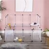 Songmics Guinea Pig Playpen, DIY Hutch Cage til lille kæledyr, hvid LPC004W01 - Billede 3