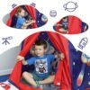 Songmics Prince Castle Play Telt til drenge småbørn, indendørs og udendørs playhouse, bærbar pop up play teepee med bærepose, gave til børn, en71 certificeret, blå LPT01BU - Billede 4