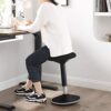 Songmics Active Rool, Wobble Stool Standing Desk Stol, Balance Stol, Justerbar højde 55-70 cm, ingen samling krævet, sort OSC04BK - Billede 2