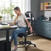 Songmics Racing Gaming Stol, Justerbar kontorstol med fodstøtte, ergonomisk design, vippemekanisme, nakkestøtte, lumbale support, 150 kg vægtkapacitet, sort og hvid OBG73BW - Billede 2