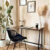 Computer Desk, Writing Desk med stålramme, rustik top, arbejdsbord til kontor, 100 x 50 x 75 cm, industriel, brun og sort - Billede 5