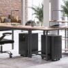 Mobile File Cabinet, Office Cabinet med hjul og lås, til A4, sort - Billede 2