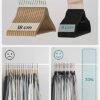 Songmics fløjlsbøjler, sæt med 30 frakkehænger til tøj, skridsikre, med bindestang og roseguldkrog, pladsbesparende, 0,6 cm tyk, 43,5 cm lang, til kjoler bukser, sort CRF21BK30 - Billede 5