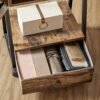 Songmics smykkeskab, spejl i fuld længde, stående låsbar smykker arrangør, brun og sort - Billede 6