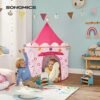 Songmics Princess Castle Play Telt til piger småbørn, indendørs og udendørs playhouse, bærbar pop up play teepee, gave til børn, lyserød LPT01PK - Billede 2