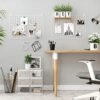 Songmics Grid -paneler, sæt med 2, fotovægskærm, metal mesh vægindretning, multifunktionel hængende billedvæg, DIY, kunstdisplay, s krog, klip, hamp ledning, hvid LPP02W - Billede 5