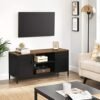 Songmics TV Stand, TV -kabinet, tv -bord med 3 justerbare hylder, rustik brun og sort - Billede 2