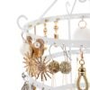Songmics Jewellery Holder Jewellery Stand Metal Earring Halskæde armbånd Holder White JDS055 - Billede 4