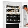 Songmics smykkeskab, rammeløs ekstra bred spejlopbevaringsstativ, smykkerarrangør med kroge og indbygget spejl, makeup, låsbar, JBC63WV1 - Billede 7