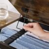 Songmics Laptop Desk til seng eller sofa med justerbar vippetop, morgenmad, der serverer bakke med højdejusterbare foldningsben, passer til skærmstørrelse op til 15,6 inches, gulvbord, rustik brun LLD105B01 - Billede 7