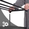 Songmics 5-lags sko rack, sæt med 2 metalskoopbevaringsarrangør, stable opbevaringsstativ, rumbesparende, fritstående hylde, til gangen, soveværelse, stue, sort LSA055B02 - Billede 4