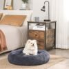 Hundeseng Donut Katteseng Fluffy Beroligende Kæledyrsseng, 50 Cm Mørkegrå - Billede 7