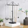 Songmics Jewellery Display Stand Holder, Metal Jewellery Rack Tree, til halskæder, chokere, armbånd, øreringe, god gaveide, sort JJS04BK - Billede 2