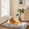 Hundeseng, Hundepude, Fluffy Hundemåtte, Lang Plys, 122 X 74 Cm, Blød Polstring, Maskinvaskbar, Hundekurv, Multifunktionel, Bærbar, Lysegrå - Billede 2