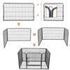 Feandrea Pet Enclosure, Cat, Pet Animals, Pet Exercise Panels Grå - Billede 3