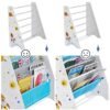 Songmics Kids 'Bogreol, Book Storage Shelf Organizer, med Anti-Tip Kit, til børneværelse, legerum, dagpleje, skole, 62,5 x 28 x 60 cm, rumbesparende design, White GKR72WT - Billede 3