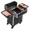 Songmics Cosmetic Case, Trolley, Makeup Case med håndtag, 4 universelle hjul, sort - Billede 3