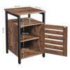 Vasagle natbord, natbord med 2 hylder, justerbar hylde, stålramme, 40 x 40 x 60 cm, stue soveværelse, industriel stil, rustik brun og sort let62bx - Billede 3