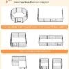 Feandrea 8-panel Pet Playpen, Iron Cage, Heavy Duty Pet Hence, 77 x 80 cm, sort - Billede 2