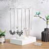 Songmics Jewellery Display Stand Holder, Metal Jewellery Rack Tree, til halskæder, chokere, armbånd, øreringe, gave til piger kvinder, hvid JJS04WT - Billede 3