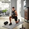 Songmics Sæt med 2 håndvægte, 2 x 10 kg, justerbare vægte, til mænd Kvinder træning, fitnessuddannelse, vægtløftning hjemme gymnastiksal, sort syl20HV1 - Billede 2