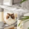 Feandrea Cat Tree med pompoms, kattetårn 150 cm, lysegrå - Billede 6