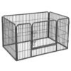 Feandrea hvalp playpen Heavy Duty Play Whelping Pen 4 dele Grå 122 x 70 x 80 cm ppk74g