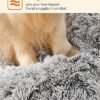 Hundeseng, Hundepude, Fluffy Hundemåtte, Lang Plys, 122 X 74 Cm, Blød Polstring, Maskinvaskbar, Hundekurv, Multifunktionel, Bærbar, Lysegrå - Billede 3