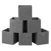 Songmics Storage Cubes, Set med 6, ikke-vævet stof sammenklappelige opbevaringsbokse og legetøjstøj arrangørbakker, grå RYFB06G