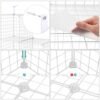 Songmics 12 terninger Wire Grid Storage Rack, sammenlåsning af hylder med metalnethylder og PP -plastikplader, til bøger sko legetøj tøjværktøjer, i stue badeværelse, hvid LPI34W - Billede 6