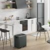 Songmics Kitchen Bin, 2 x 15 l Stål affaldsbakke, blød lukning, lugtforsegling, antracitgrå - Billede 2