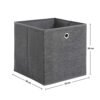 Songmics Storage Cubes, Set med 6, ikke-vævet stof sammenklappelige opbevaringsbokse og legetøjstøj arrangørbakker, grå RYFB06G - Billede 3