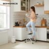 Songmics 2-trins stigen, kraftigt stål, foldning, bærbar med anti-slip mat max. Belastningskapacitet op til 150 kg testet og certificeret af Tüv Rheinland GSL02WT - Billede 2