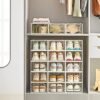 Songmics Shoe Boxes, Pack med 18 skoopbevaringsarrangører, White LSP106W18 - Billede 2