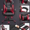 Songmics Executive Office Chair, Ergonomic, Black, Red OBG77BR - Billede 3