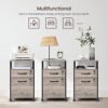 Låsbar arkivskab Office Cabinet med skuffer, universelle hjul, åbent rum, stålramme, grå sort - Billede 6