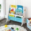 Songmics Kids 'Bogreol, Book Storage Shelf Organizer, med Anti-Tip Kit, til børneværelse, legerum, dagpleje, skole, 62,5 x 28 x 60 cm, rumbesparende design, White GKR72WT - Billede 5