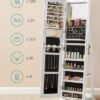 Songmics Jewellery Cabinet smykkeskab 37x155 cm rammeløs fuldkropsspej - Billede 5