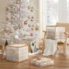 Plastic Christmas Ornament Storage Boxes, 2 Pack Christmas Ball Arrangører, semi-gennemsigtige og gyldne - Billede 2