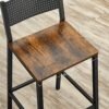 Vasagle BarKøkkenstol, stue, spisestue, industriel design, vintage brun/sort - Billede 7