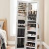 Songmics Jewellery Cabinet smykkeskab 37x155 cm rammeløs fuldkropsspej - Billede 3