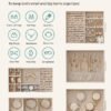 Songmics Smykkeskasse med glasvindue, 5-lags smykkearrangør med 3 sideskuffer, smykkeopbevaring, med lodret opbevaringsplads, Big Mirror, Modern Style, Cloud White og Gold JBC162W01 - Billede 4