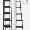 Vasagle Ladder hylde, 5-lags smal hylde, boghylde til hjemmekontor, stue, soveværelse, køkken, industriel, rustik brun og sort LLS109B01 - Billede 7