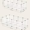 Songmics Pet Playpen med gulv, lille dyreindkapsling, DIY plastikbur, indendørs løb for hamstere, kaniner, pindsvin, marsvin, hvid LPC001W01 - Billede 6