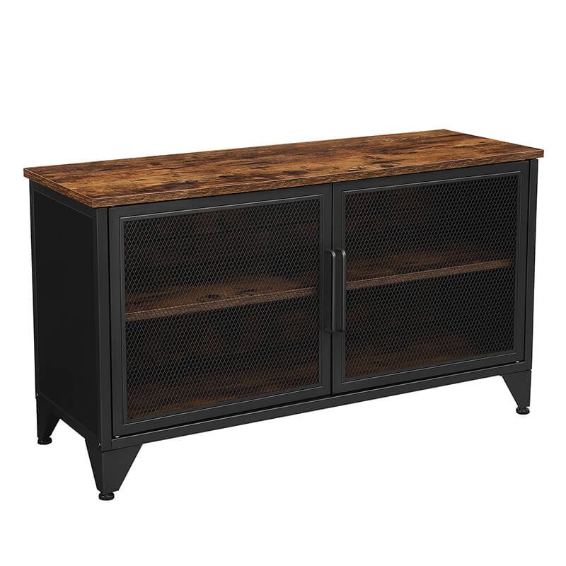 TV-opbevaringsskab 100 x 35 x 55,5 cm - Rustik brun, sort 1 TV-opbevaringsskab